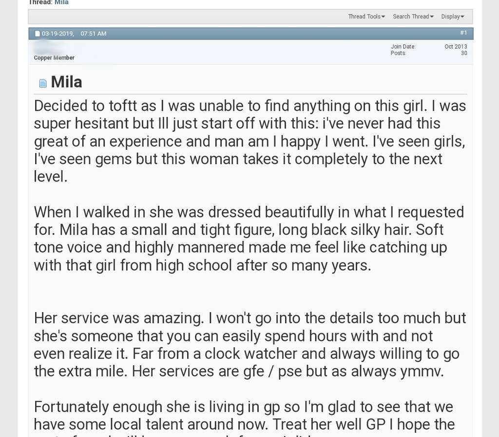 MILA :) highly reviewed upscale & discreet