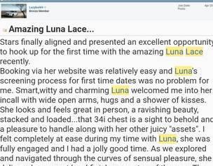 xXx Luna Lace xXx | VIP Upscale xXx Reviewed Courtesan | DUO